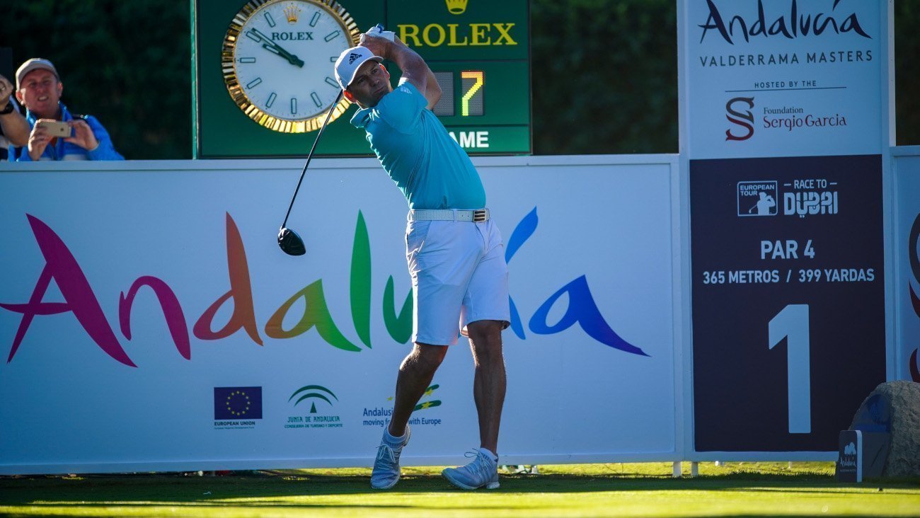 Sergio García playing the pro-am of the Andalucía Valderrama Masters 2018 (©Real Club Valderrama)