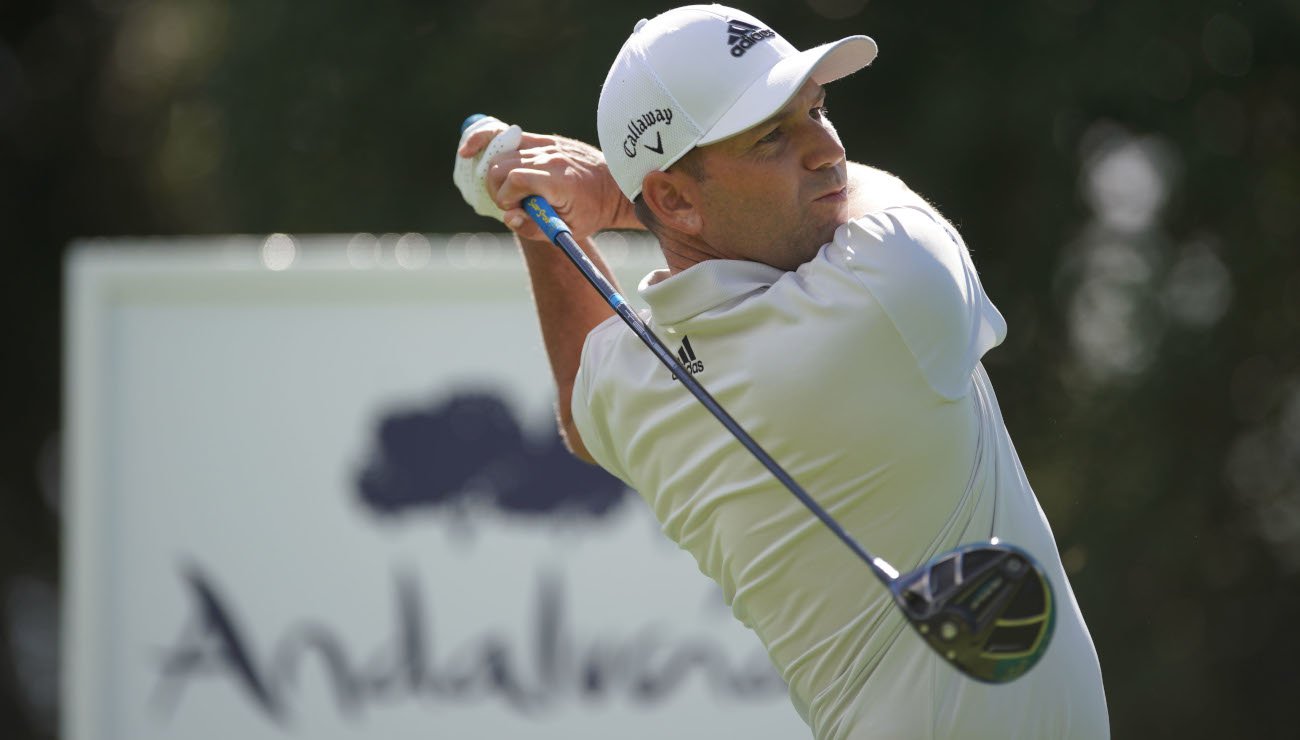 Sergio García, during the first round of the Andalucía Valderrama Masters 2018 (© Real Club Valderrama)