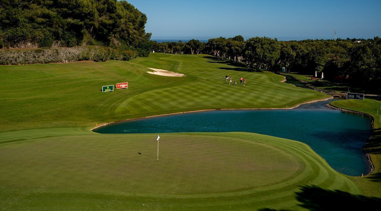 Vista del hoyo 17 del Real Club Valderrama, escenario de la iniciativa Golf for Good (foto © Real Club Valderrama)
